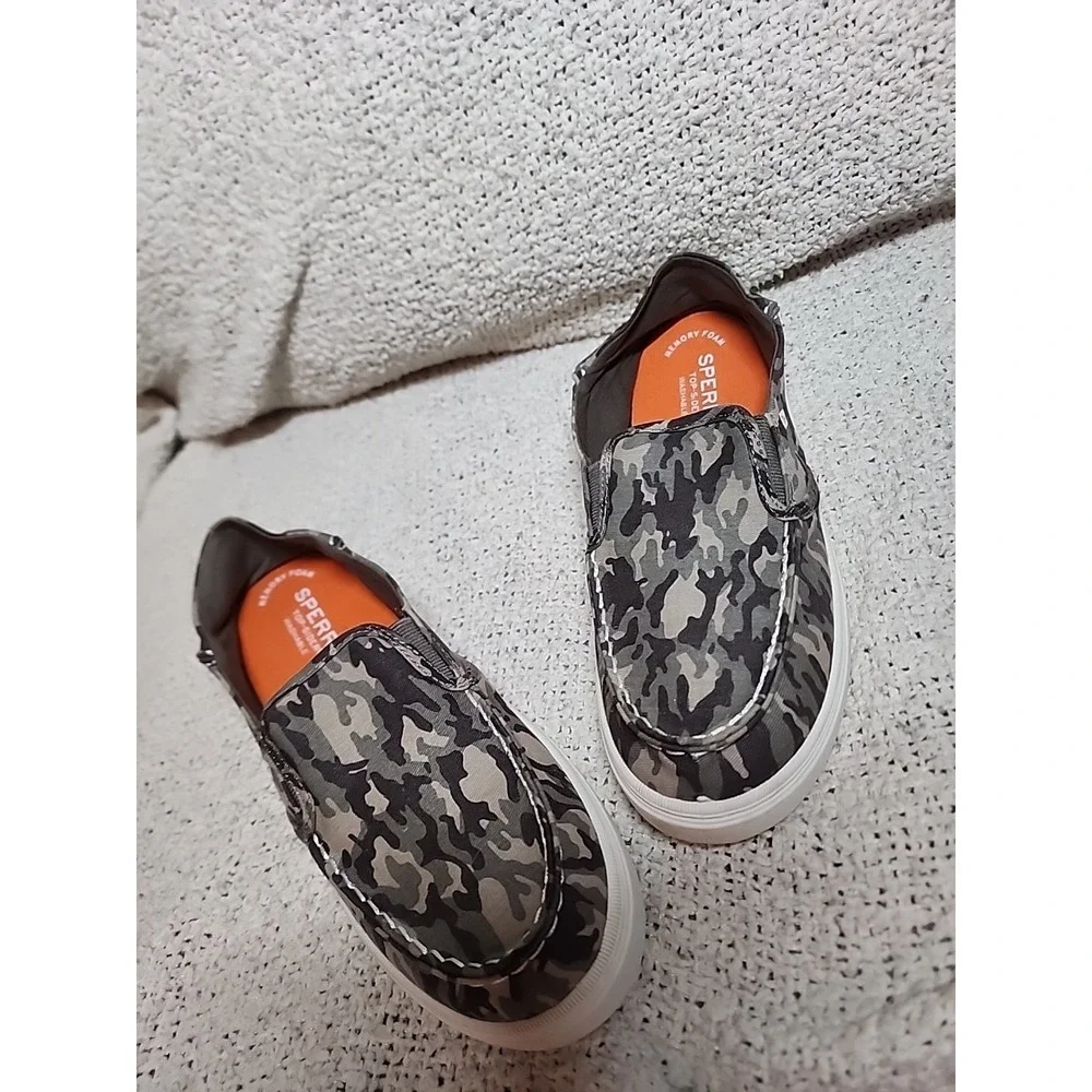 SPERRY Salty Washable/Camo Shoes  Boy's Size 5M Slip On Youth